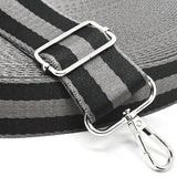 Per Metre Stripe Webbing, 40mm - (Black & Grey) - Pound A Metre