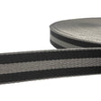 Per Metre Stripe Webbing, 40mm - (Black & Grey) - Pound A Metre