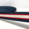 Per Metre Stripe Webbing, 50mm - (Navy,Red & Beige) - Pound A Metre