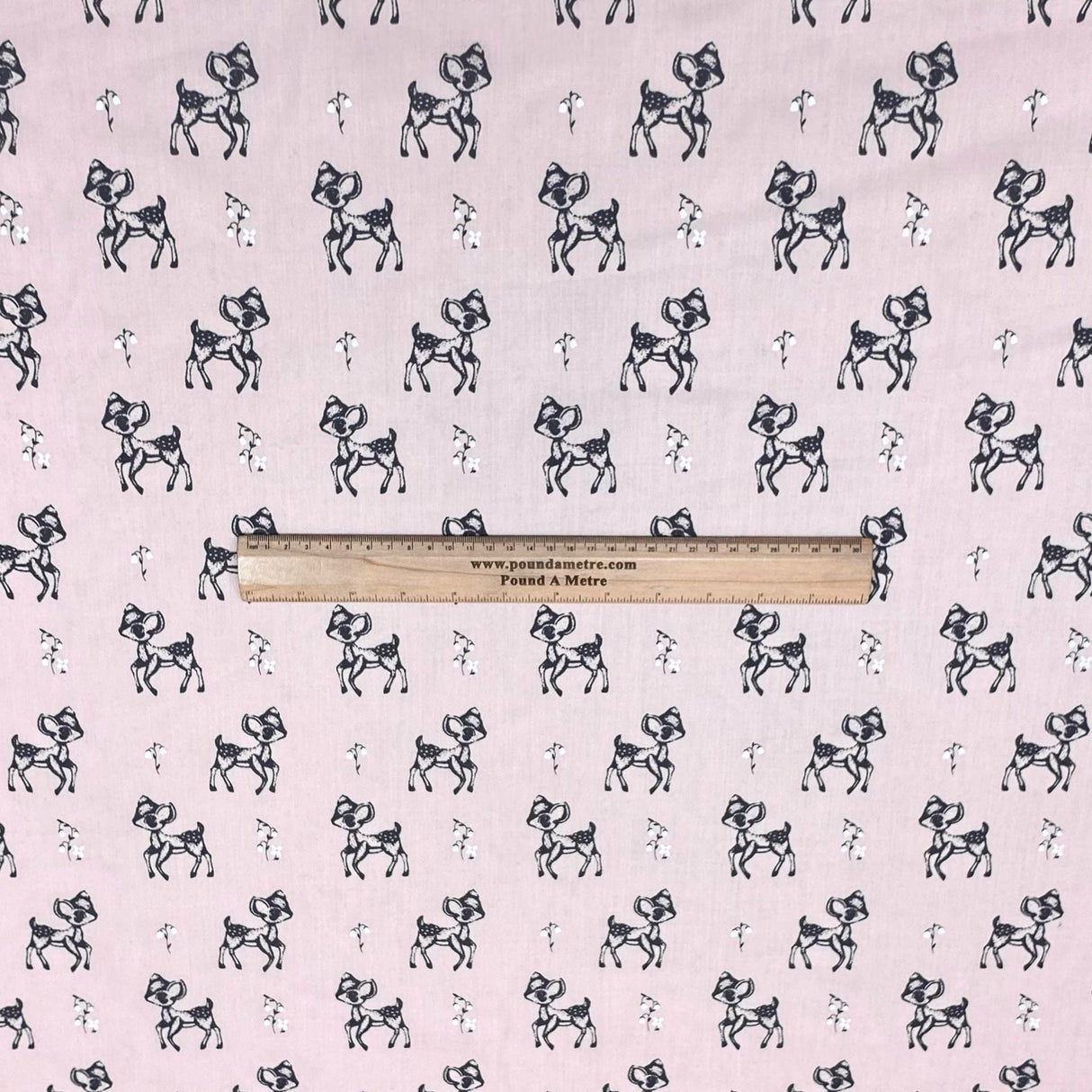 Pound A Metre Per Metre Per Metre Super Soft Polycotton 45" Wide (Pink Dears)