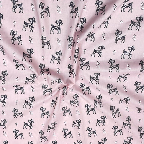 Pound A Metre Per Metre Per Metre Super Soft Polycotton 45" Wide (Pink Dears)