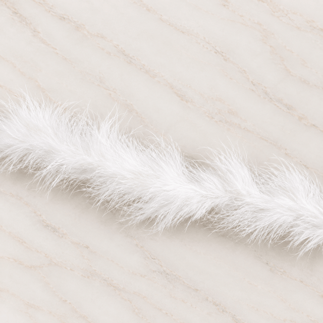Pound A Metre Per Metre White Feather Trim – (Snow)