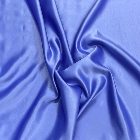 Pound A Metre Per Metres Duchess Satin Fabric – Luxury Bridal & Evening Wear Fabric  - 55" Wide (Blue)