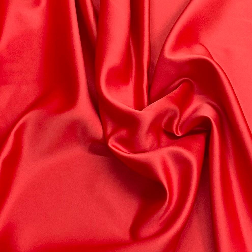 Pound A Metre Per Metres Duchess Satin Fabric – Luxury Bridal & Evening Wear Fabric  - 55" Wide (Red)