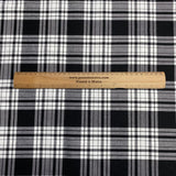 Pound A Metre Per Metre Per Metres Premium Poly-Viscose Tartan 60" Wide (Black & White)