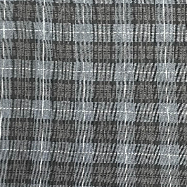 Pound A Metre Per Metre Per Metres Premium Poly-Viscose Tartan 60" Wide (Grey)
