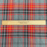 Pound A Metre Per Metre Per Metres Premium Poly-Viscose Tartan 60" Wide (Grey & Red)