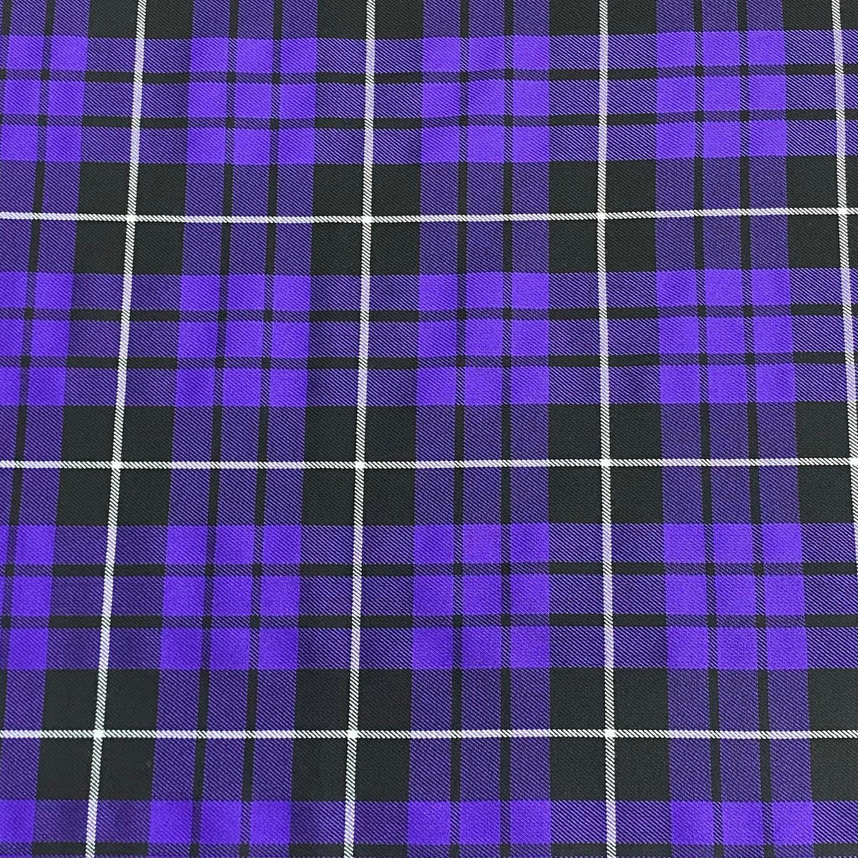 Pound A Metre Per Metre Per Metres Premium Poly-Viscose Tartan 60" Wide (Purple)