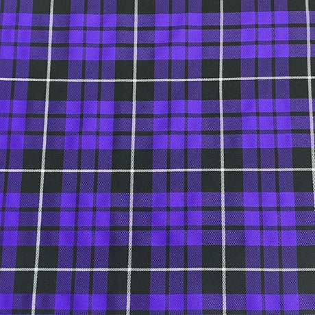 Pound A Metre Per Metre Per Metres Premium Poly-Viscose Tartan 60" Wide (Purple)