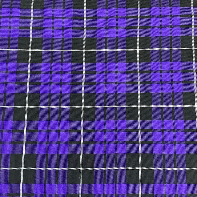Pound A Metre Per Metre Per Metres Premium Poly-Viscose Tartan 60" Wide (Purple)