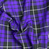 Pound A Metre Per Metre Per Metres Premium Poly-Viscose Tartan 60" Wide (Purple)