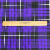 Pound A Metre Per Metre Per Metres Premium Poly-Viscose Tartan 60" Wide (Purple)