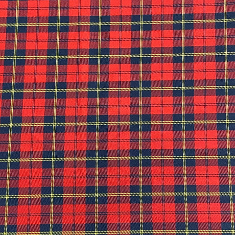 Pound A Metre Per Metre Per Metres Premium Poly-Viscose Tartan 60" Wide (Red)