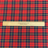 Pound A Metre Per Metre Per Metres Premium Poly-Viscose Tartan 60" Wide (Red)