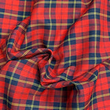 Pound A Metre Per Metre Per Metres Premium Poly-Viscose Tartan 60" Wide (Red)