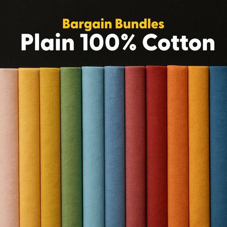 Pound A Metre Plain 100% Premium Cotton Bargain Bundle