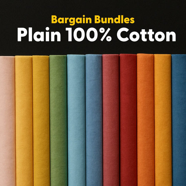 Pound A Metre Plain 100% Premium Cotton Bargain Bundle