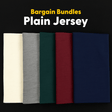 Pound A Metre 15 metres (5 x 3 metres) Plain Jersey Fabric Bargain Bundle (15 Metres)