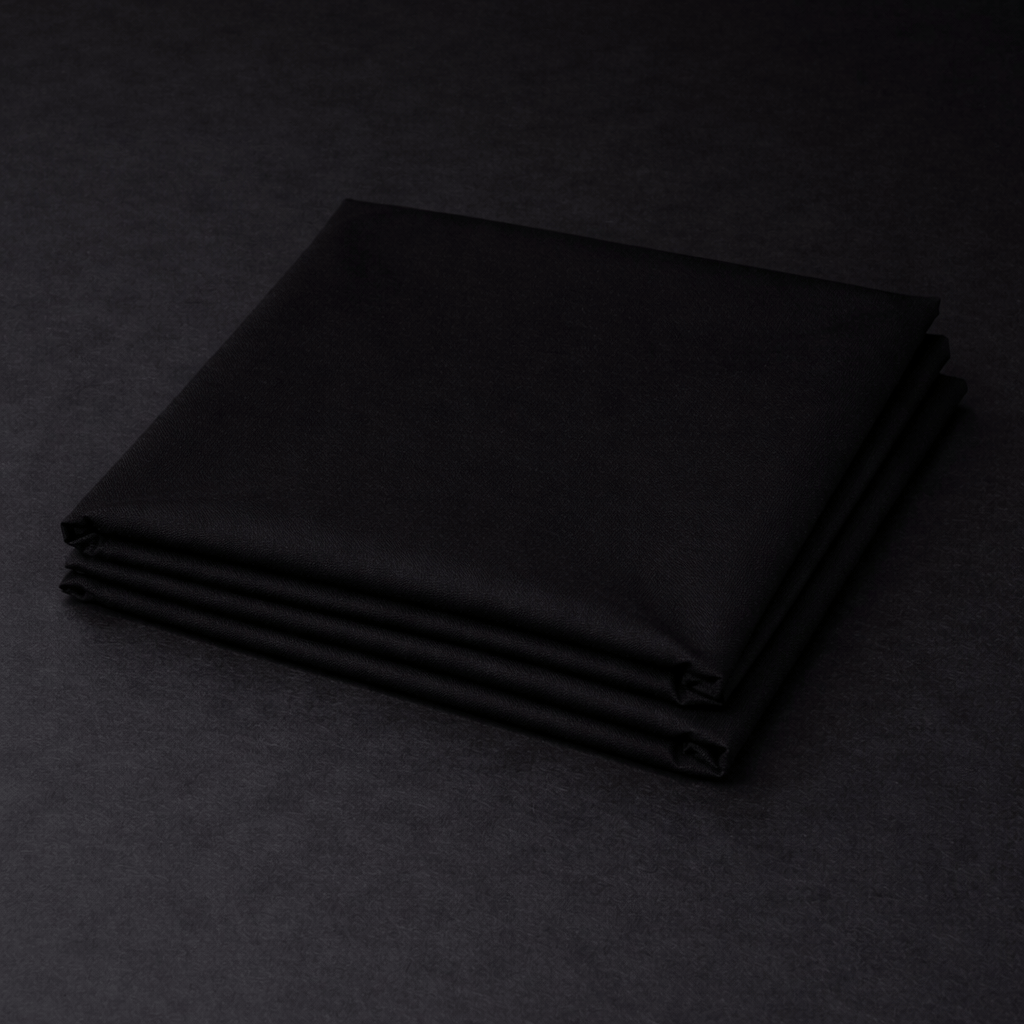 Pound A Metre Plain Premium 100% Cotton Fabric- 44" Wide (Black 81)