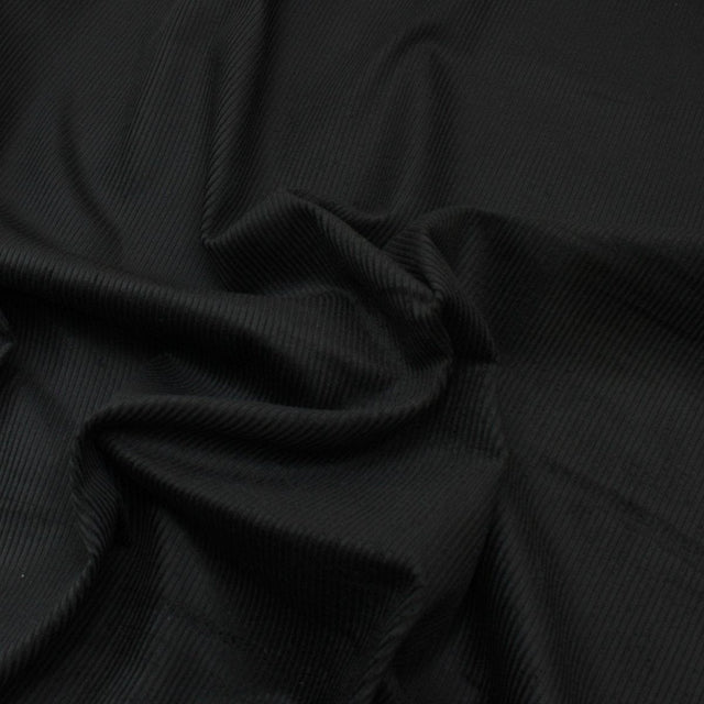 Pound A Metre Premium 100% Italian Cotton Corduroy - 8 Wale - 60" Wide - (Black)