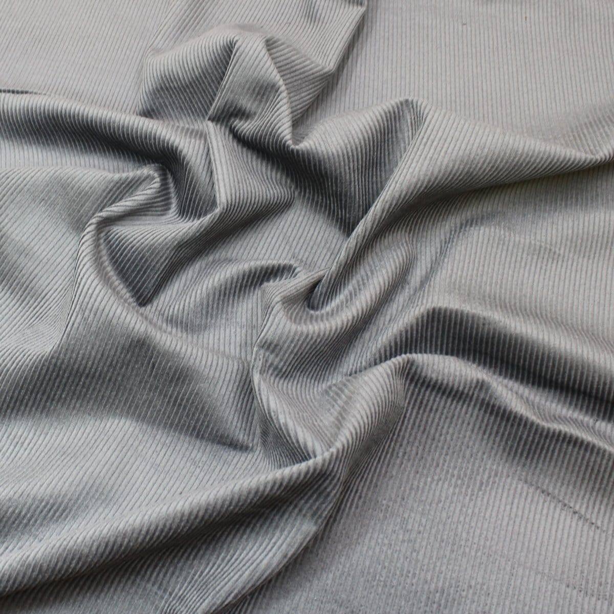 Pound A Metre Premium 100% Italian Cotton Corduroy - 8 Wale - 60" Wide - (Light Grey)