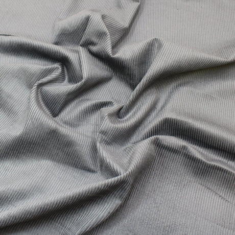 Pound A Metre Premium 100% Italian Cotton Corduroy - 8 Wale - 60" Wide - (Light Grey)