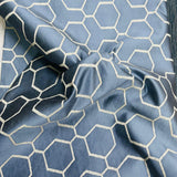 Pound A Metre Premium Furnishing Fabric – 55” Wide - (Blue Hexagon)