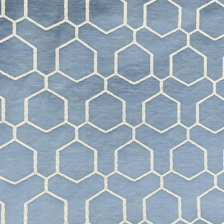Pound A Metre Premium Furnishing Fabric – 55” Wide - (Blue Hexagon)