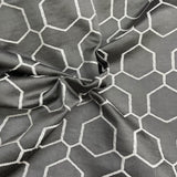 Pound A Metre Premium Furnishing Fabric – 55” Wide - (Grey Hexagon)