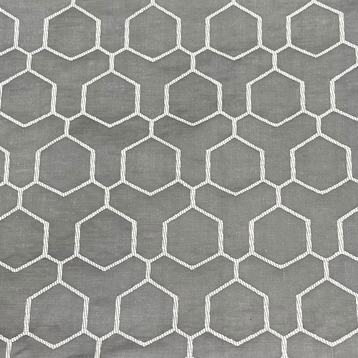 Pound A Metre Premium Furnishing Fabric – 55” Wide - (Grey Hexagon)