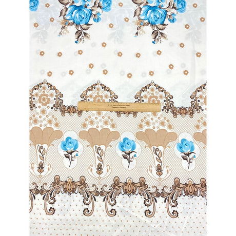 Pound A Metre 1 Metre Premium Poly- Cotton Blend Floral Sheeting 90"  Cool (Autumn Sale)