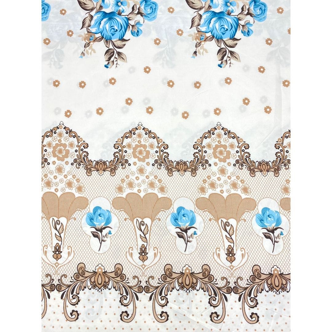 Pound A Metre 1 Metre Premium Poly- Cotton Blend Floral Sheeting 90"  Cool (Autumn Sale)