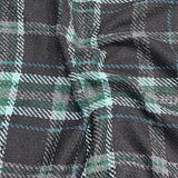 Pound A Metre Premium Wool Rich Fabric 55" Wide (Black & Green)