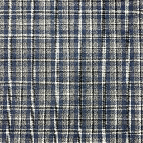 Pound A Metre Premium Wool Rich Fabric 55" Wide (Blue Checks)