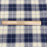 Pound A Metre Premium Wool Rich Fabric 55" Wide (Blue & Cream)