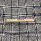 Pound A Metre Premium Wool Rich Fabric 55" Wide  (Glen Check Black & Blue)
