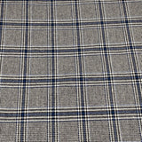 Pound A Metre Premium Wool Rich Fabric 55" Wide  (Glen Check Black & Blue)