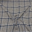 Pound A Metre Premium Wool Rich Fabric 55" Wide  (Glen Check Black & Blue)
