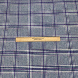 Pound A Metre Premium Wool Rich Fabric 55" Wide (Glen Check Blue & Purple)