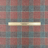 Pound A Metre Premium Wool Rich Fabric 55" Wide  (Red Checks)