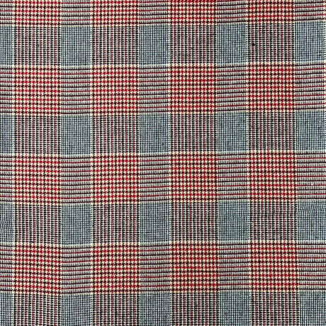 Pound A Metre Premium Wool Rich Fabric 55" Wide  (Red Checks)