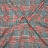 Pound A Metre Premium Wool Rich Fabric 55" Wide  (Red Checks)