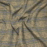 Pound A Metre Premium Wool Rich Fabric 55" Wide  (Shephard Check Brown & Navy)