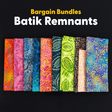 Pound A Metre Remnant 100% Cotton Batik Fabric Bargain Bundle