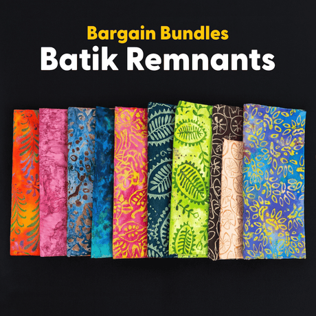 Pound A Metre Remnant 100% Cotton Batik Fabric Bargain Bundle