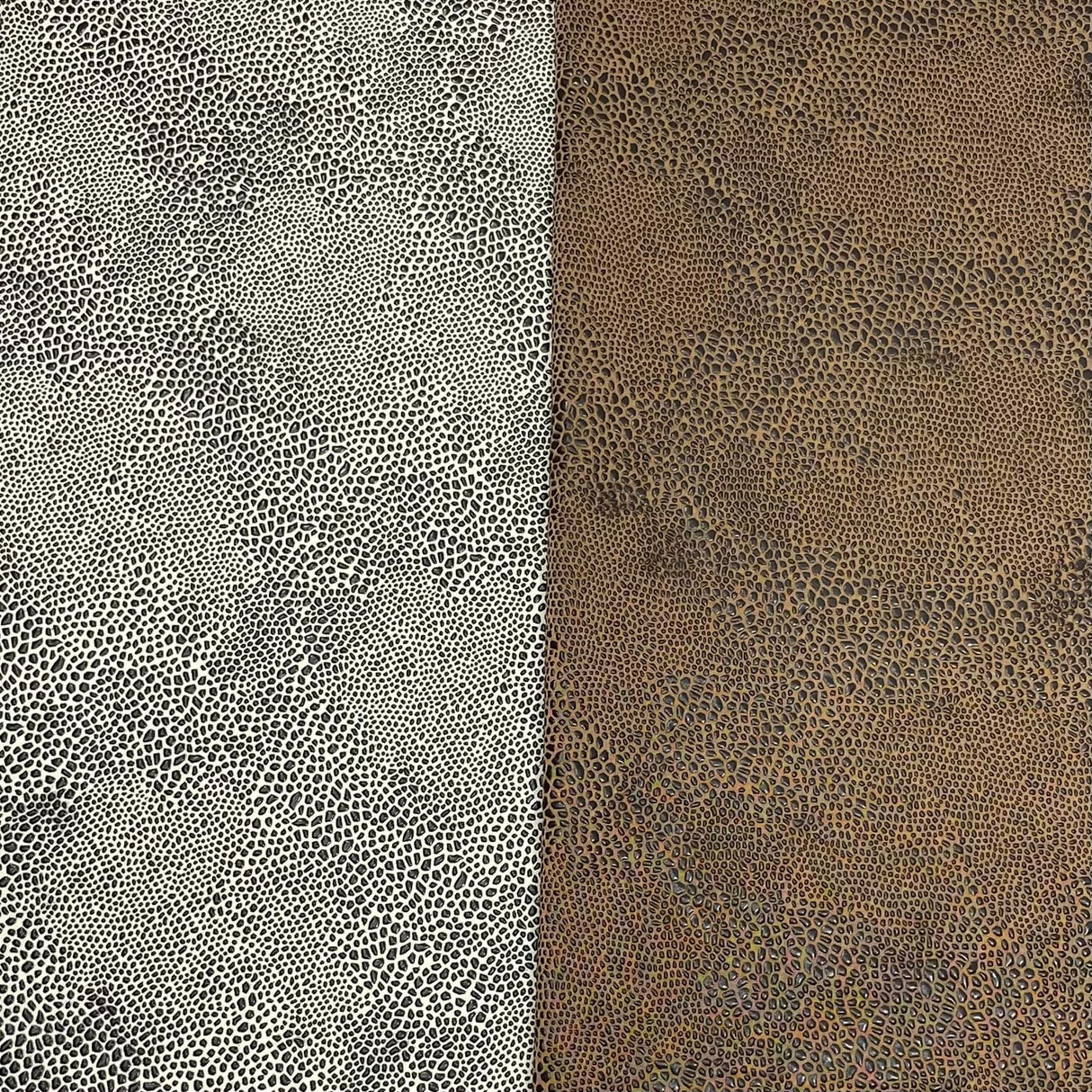 Pound A Metre Soft Snake-Skin Stretch Leatherette- 60" Wide (Brown & Grey)