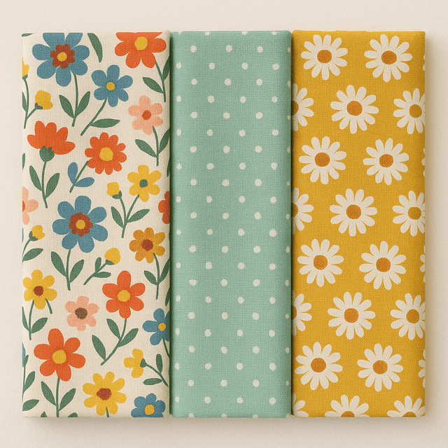 Pound A Metre Super Saver Bundles: 3 Cotton Fat Quarters