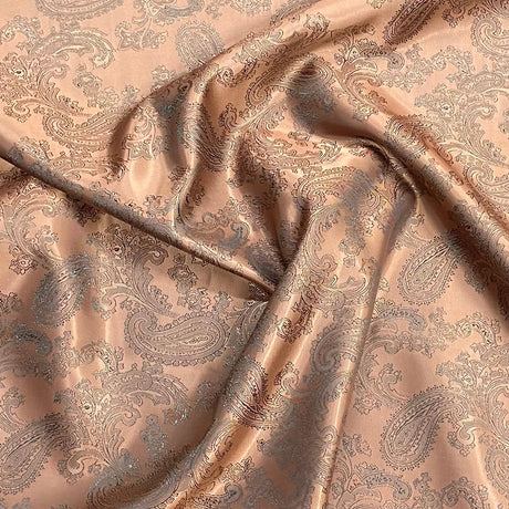 Pound A Metre Two Tone Jacquard Fabric 55" (Brown)