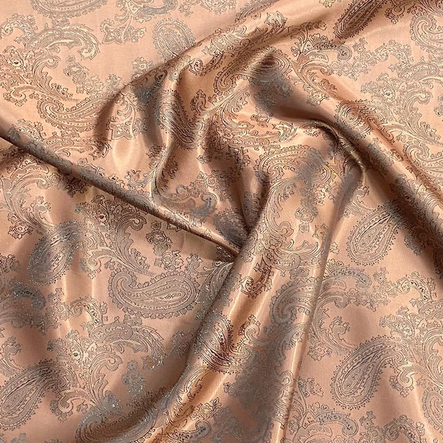 Pound A Metre Two Tone Jacquard Fabric 55" (Brown)