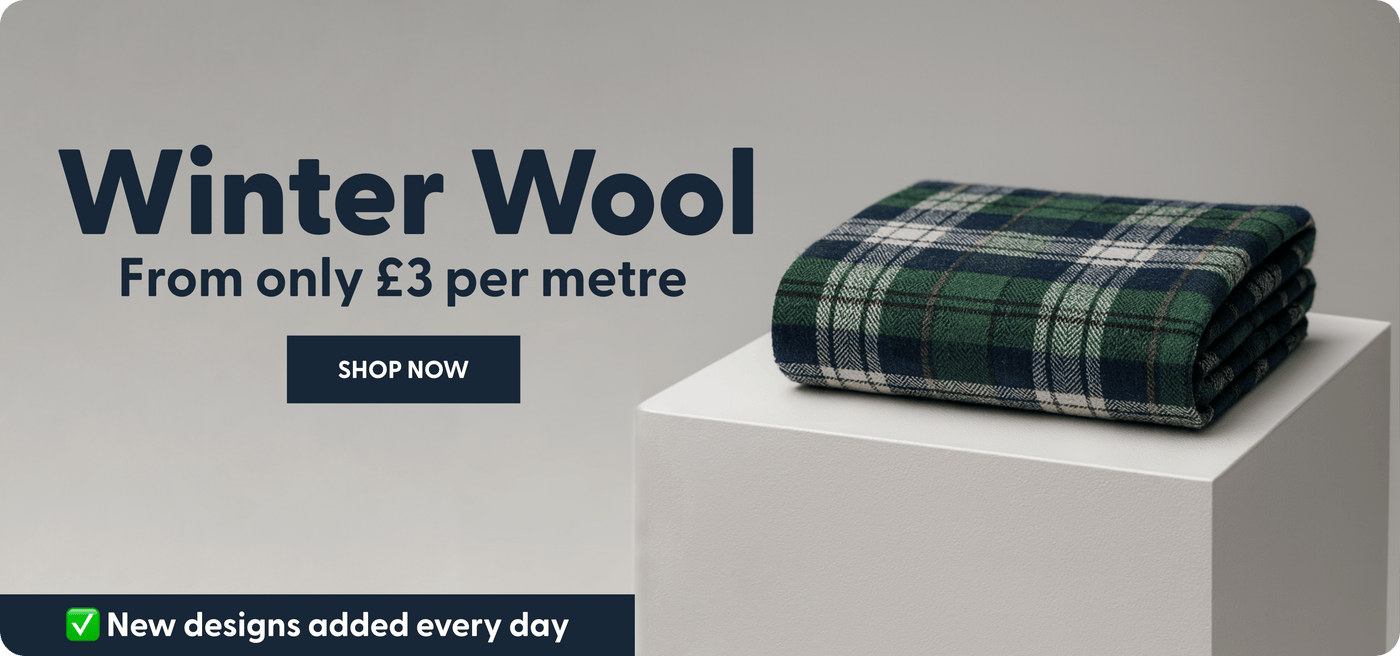 Winter wool fabric collection banner – Pound A Meter.